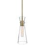 Thumbnail1 of Bahari; 1 Light; Mini Pendant; Vintage Brass Finish with Clear Glass