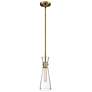 Thumbnail3 of Bahari; 1 Light; Mini Pendant; Vintage Brass Finish with Clear Glass more views