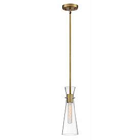 Image5 of Bahari; 1 Light; Mini Pendant; Vintage Brass Finish with Clear Glass more views