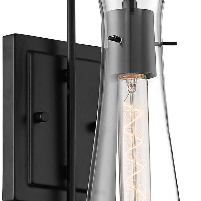 Image 2 Bahari 17 1/2" High Black Wall Sconce more views