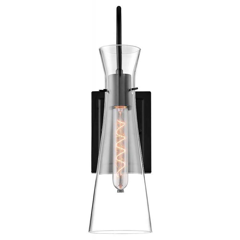 Image 5 Bahari 17 1/2" High Black Wall Sconce more views