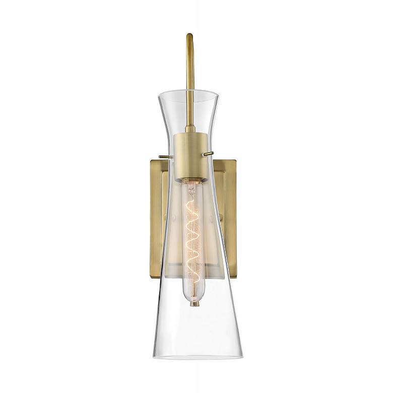 Image 3 Bahari 17 1/2" High Vintage Brass Wall Sconce more views