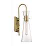 4_Bahari 17 1/2" High Vintage Brass Wall Sconce more views
