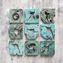 1_Bahati 16" Square Blue Green 9-Piece Wood Wall Decor Set