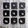 1_Bahati 16" Square Ebony Stain 9-Piece Wood Wall Art Set