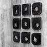 3_Bahati 16" Square Ebony Stain 9-Piece Wood Wall Art Set more views