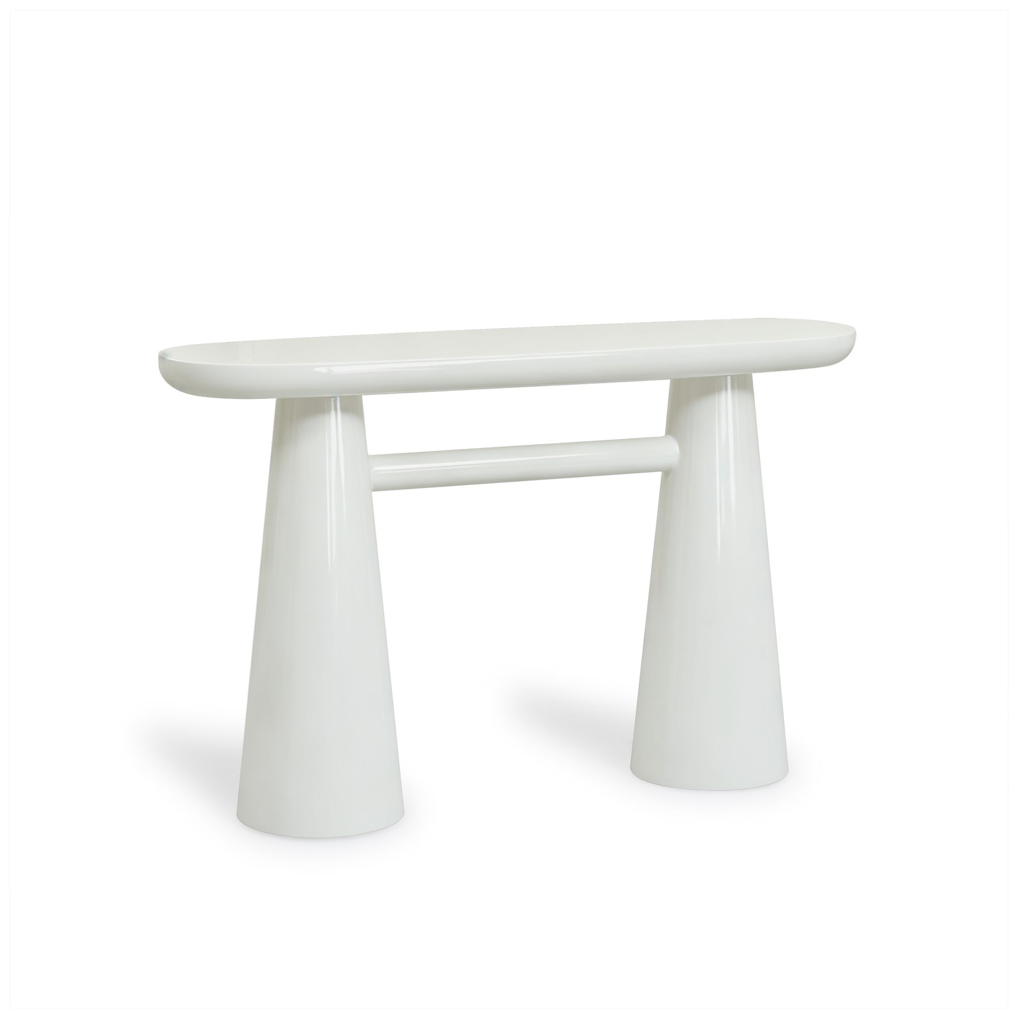 Image 2 Baila Cream Gloss Lacquer Console Table more views