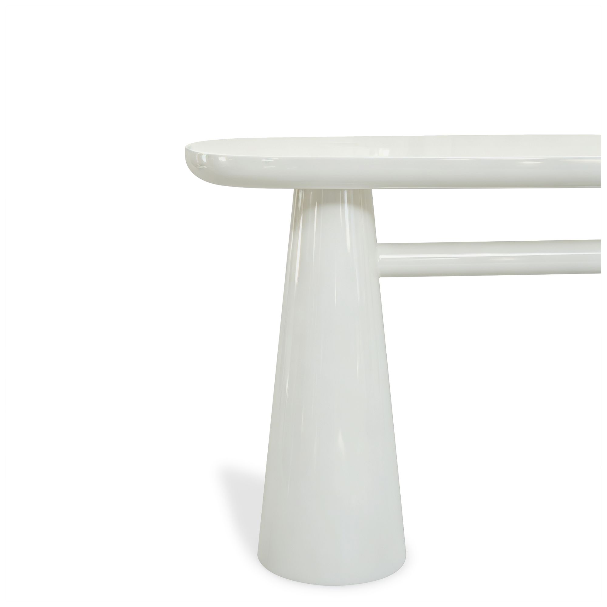 Image 4 Baila Cream Gloss Lacquer Console Table more views