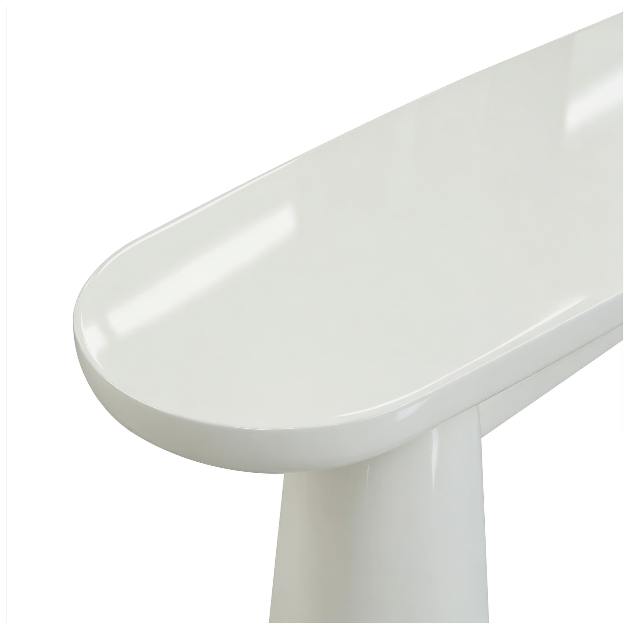 Image 5 Baila Cream Gloss Lacquer Console Table more views