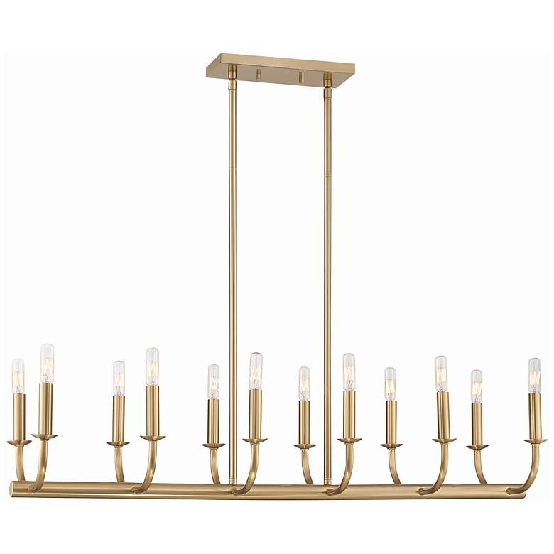 Image 2 Bailey 12 Light Aged Brass Chandelier