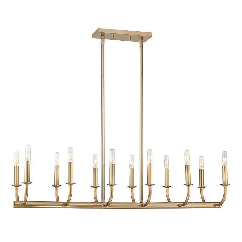 Image 4 Bailey 12 Light Aged Brass Chandelier more views