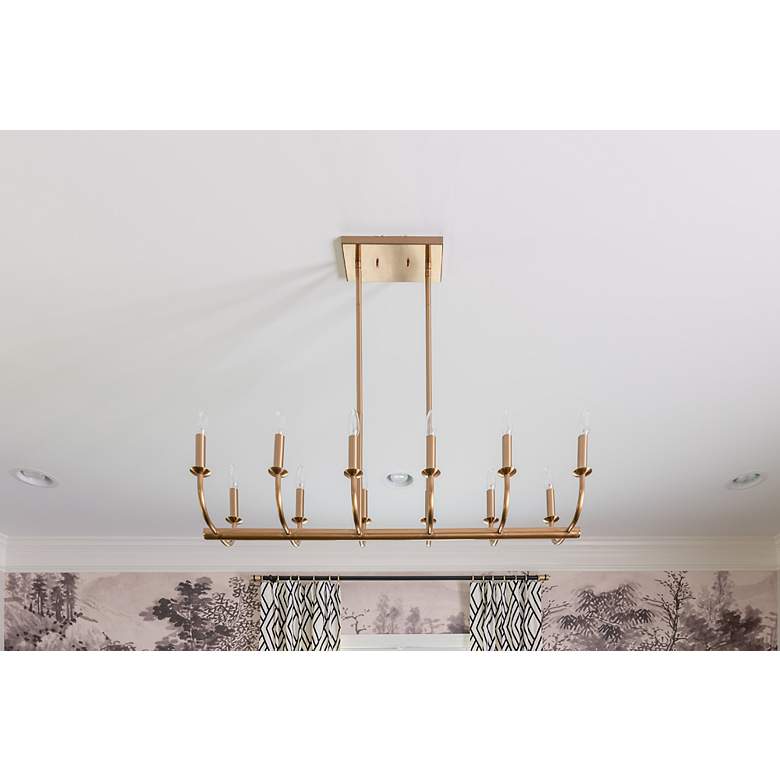 Image 7 Bailey 12 Light Aged Brass Chandelier more views