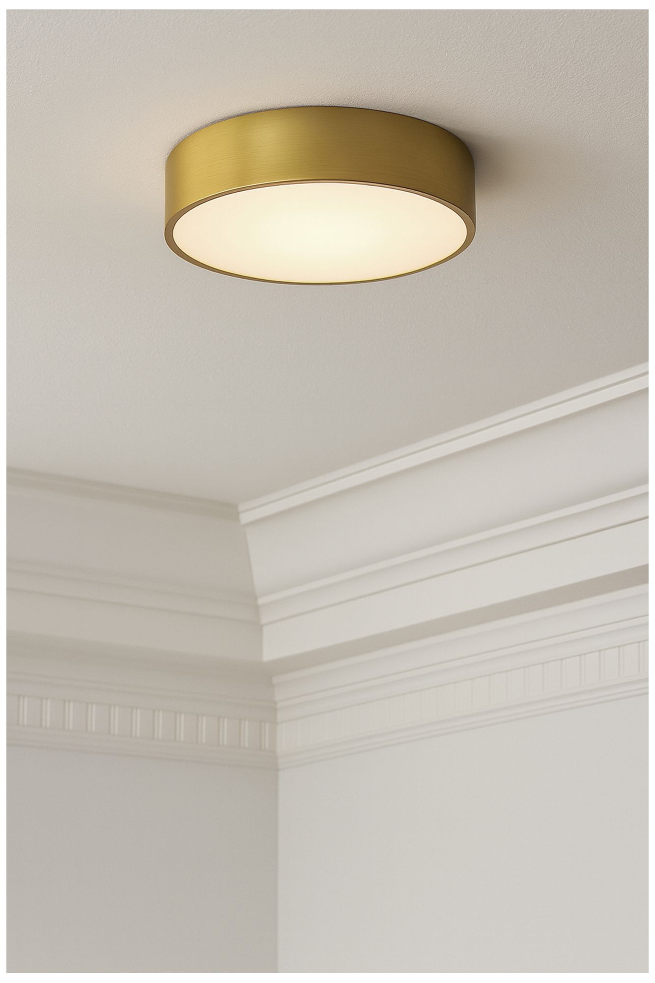 Image 4 Bailey 12" Wide Light Antique Brass LED Flush Mount more views