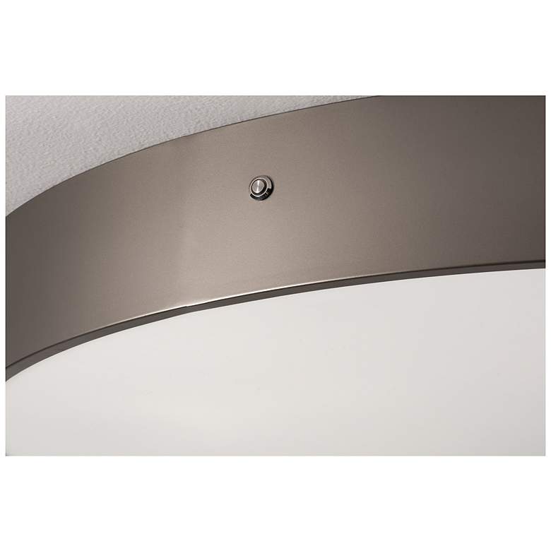 Image 3 Bailey 14" Wide Satin Nickel LED Ceiling Flush Mount more views