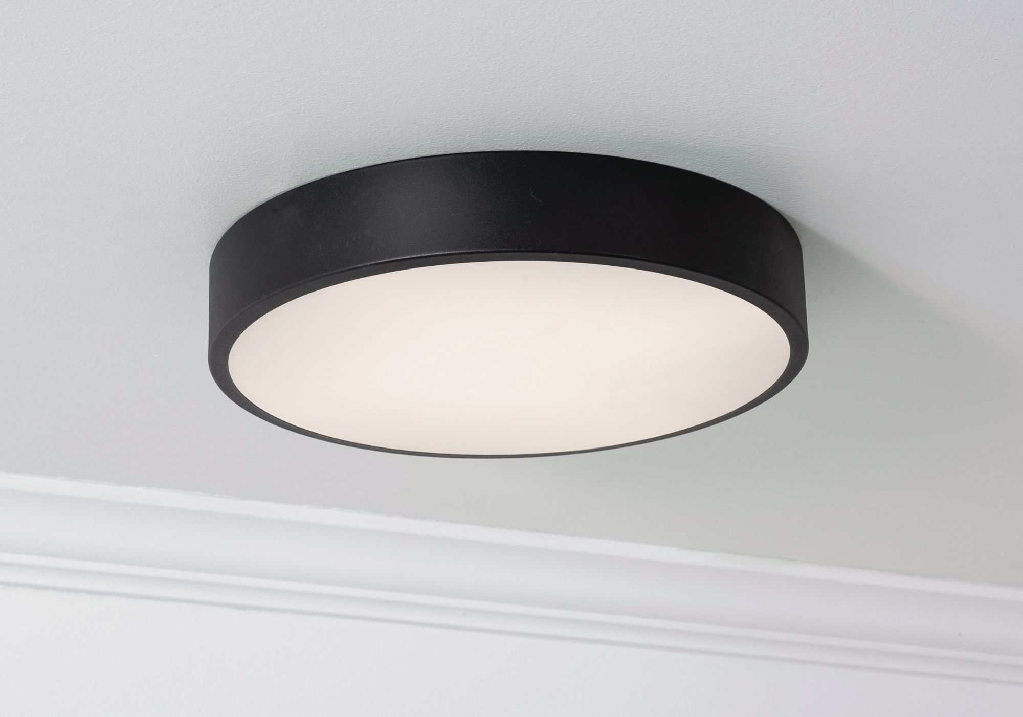 Image 3 Bailey 14" Wide Black LED Flush Mount more views