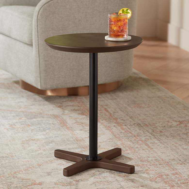 Image 2 Bailey 15 1/4" Wide Walnut Standing Table