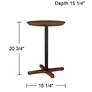 Bailey 15 1/4" Wide Walnut Standing Table in scene