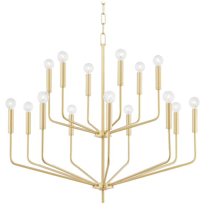 Image 1 Bailey 15 Light Chandelier Aged Brass