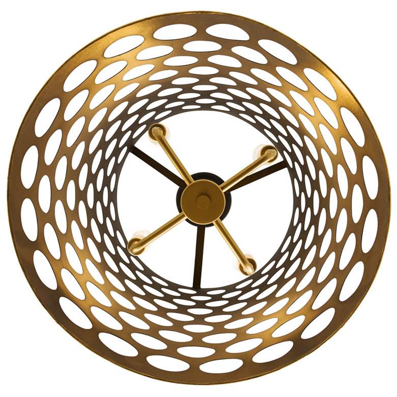Image 5 Bailey 16" Wide Matte Black Gold 4-Light Pendant more views