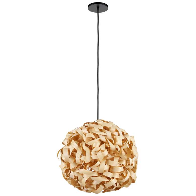 Image 1 Bailey 16" Wide Small Natural Bamboo Pendant