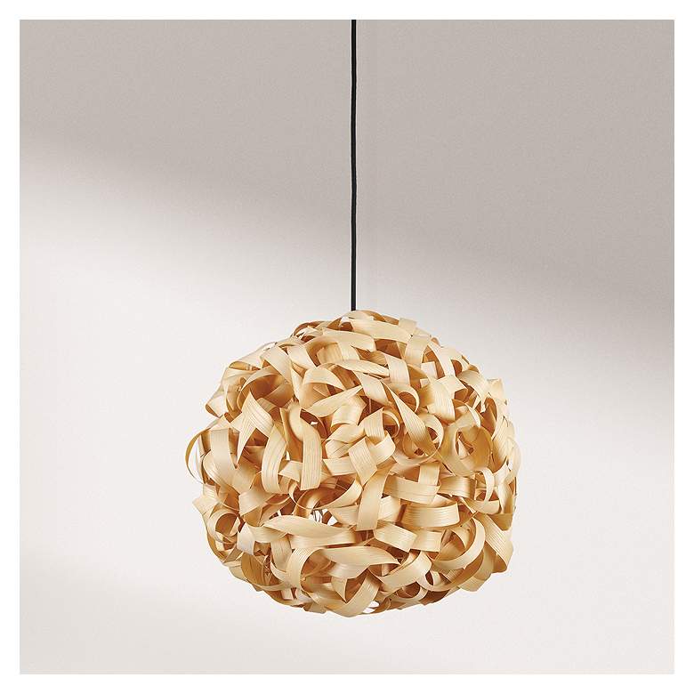 Image 1 Bailey 16" Wide Small Natural Bamboo Pendant