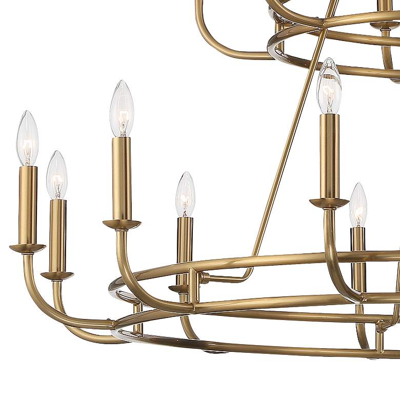 Image 2 Bailey 18 Light Aged Brass Chandelier more views