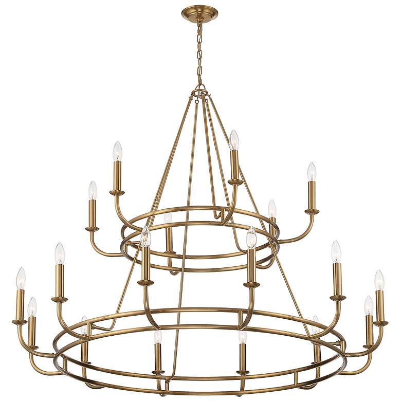 Image 4 Bailey 18 Light Aged Brass Chandelier more views