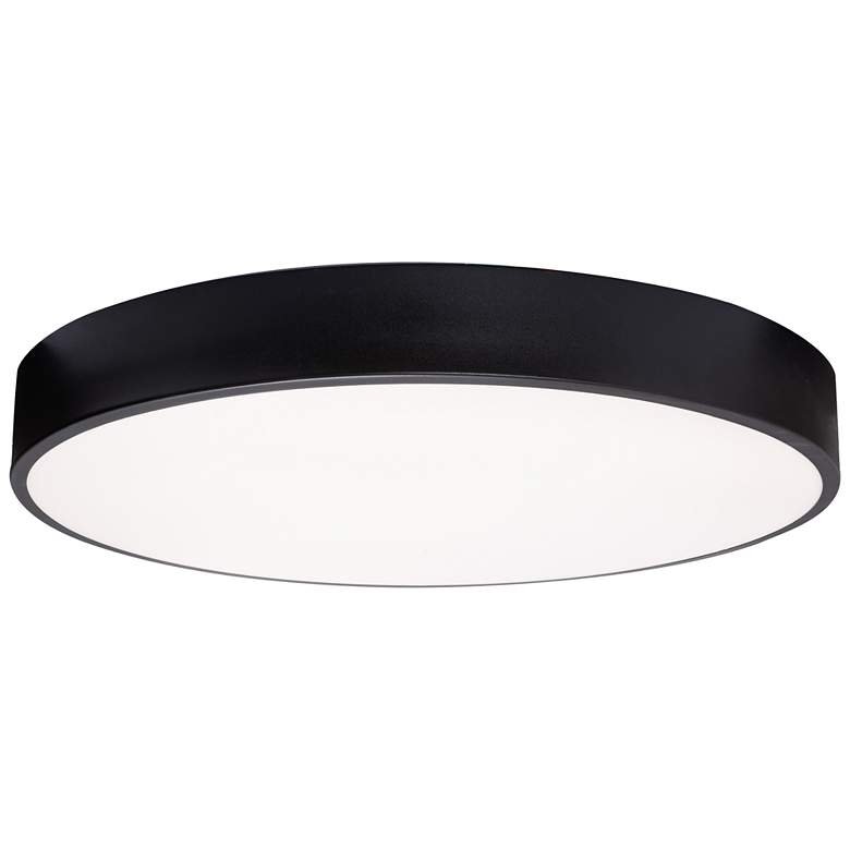 Image 1 Bailey 19" Wide Black LED Ceiling Flush Mount