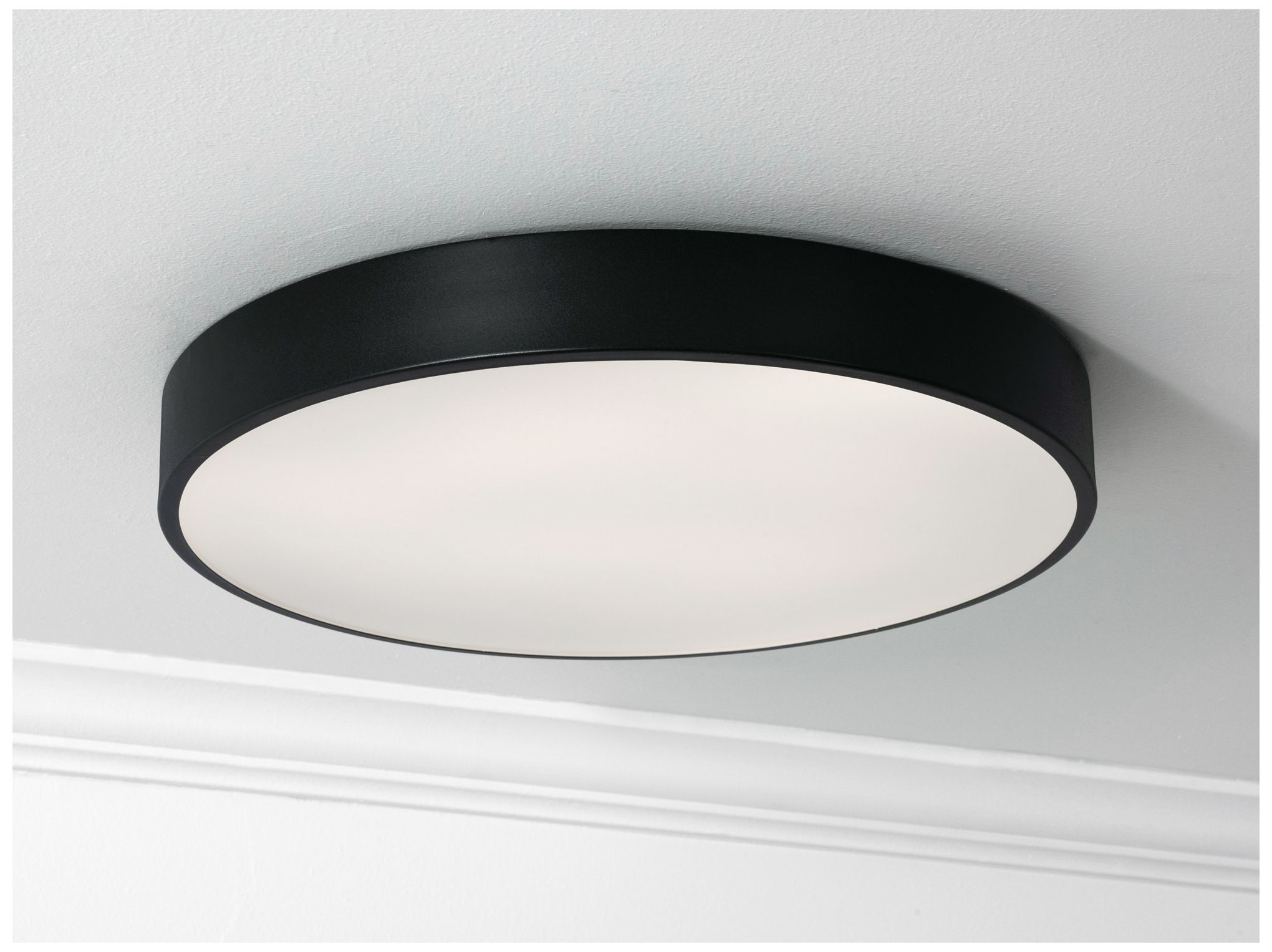 Image 3 Bailey 19" Wide Black LED Flush Mount more views