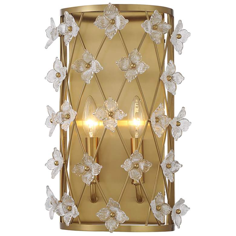 Image 1 Bailey 2-Light Wall Sconce in Warm Brass