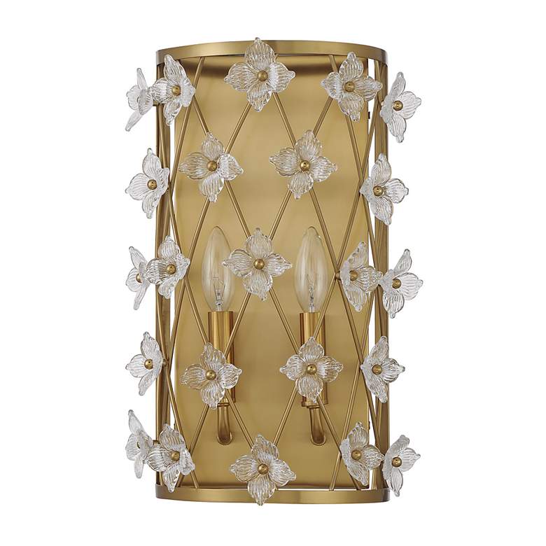 Image 2 Bailey 2-Light Wall Sconce in Warm Brass more views