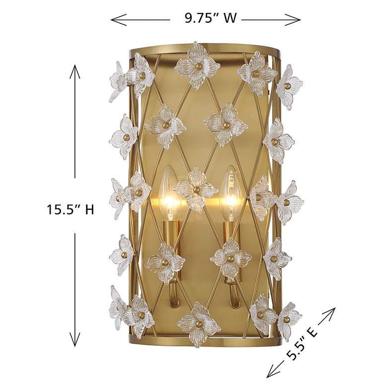 Image 6 Bailey 2-Light Wall Sconce in Warm Brass more views