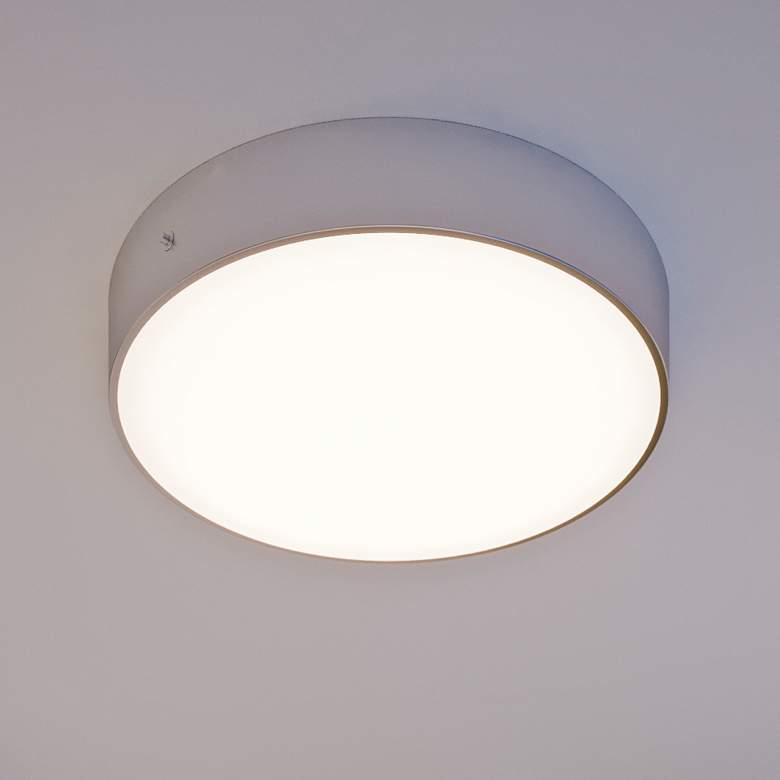 Image 2 Bailey 24" Wide Satin Nickel Round LED Ceiling Light