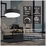 7_Bailey 24" Wide Satin Nickel Round LED Ceiling Light more views