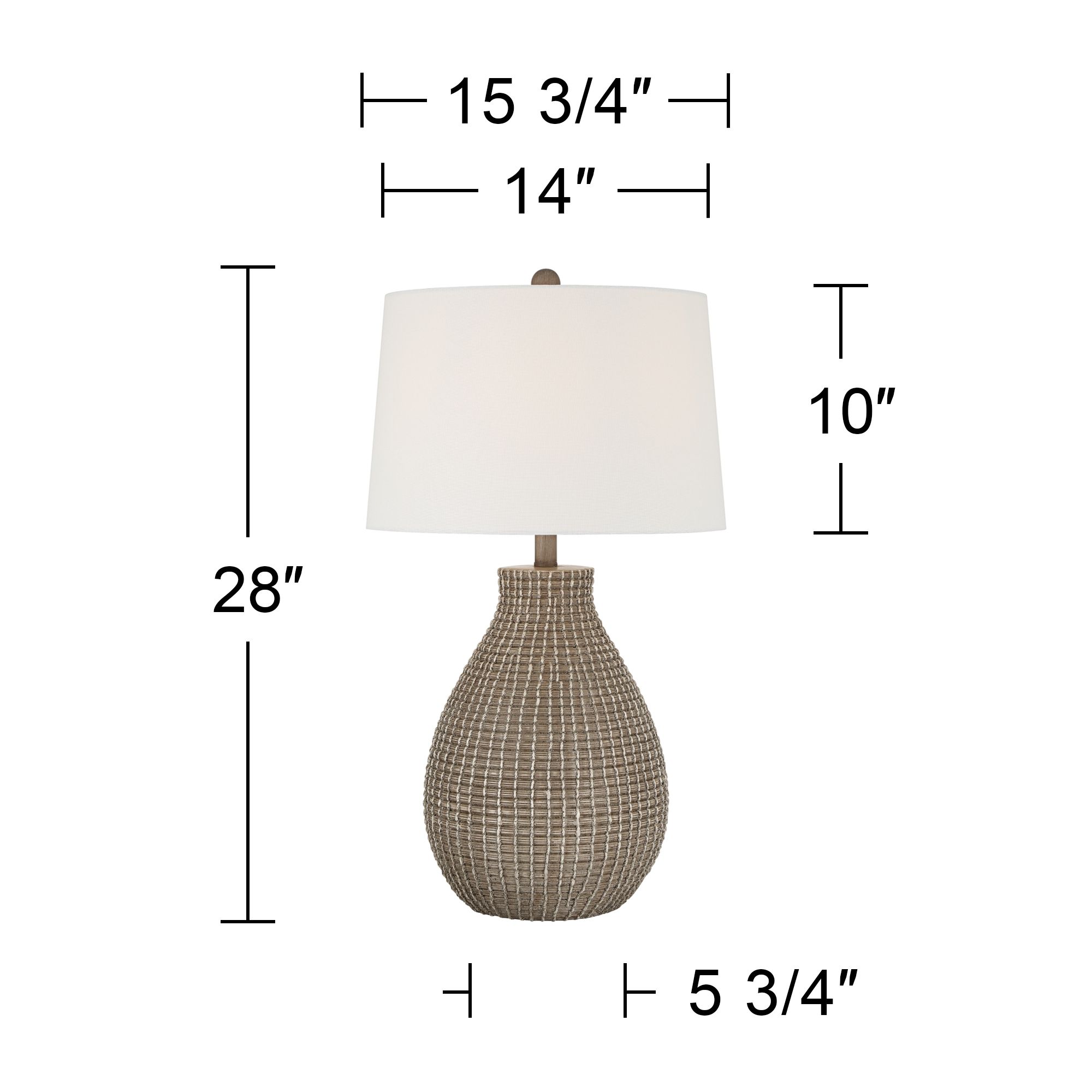 Bailey 28" High Natural Beige Gourd Table Lamp with Dimmer