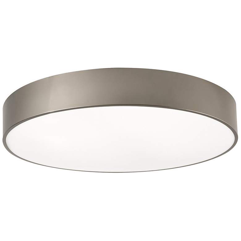 Image 1 Bailey 30" Wide Satin Nickel Round LED Ceiling Light