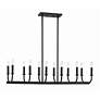 2_Bailey 42" Wide Matte Black 12-Light Linear Chandelier