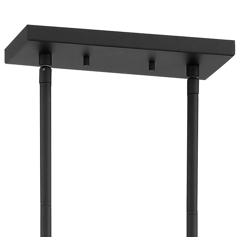 Image 3 Bailey 42" Wide Matte Black 12-Light Linear Chandelier more views