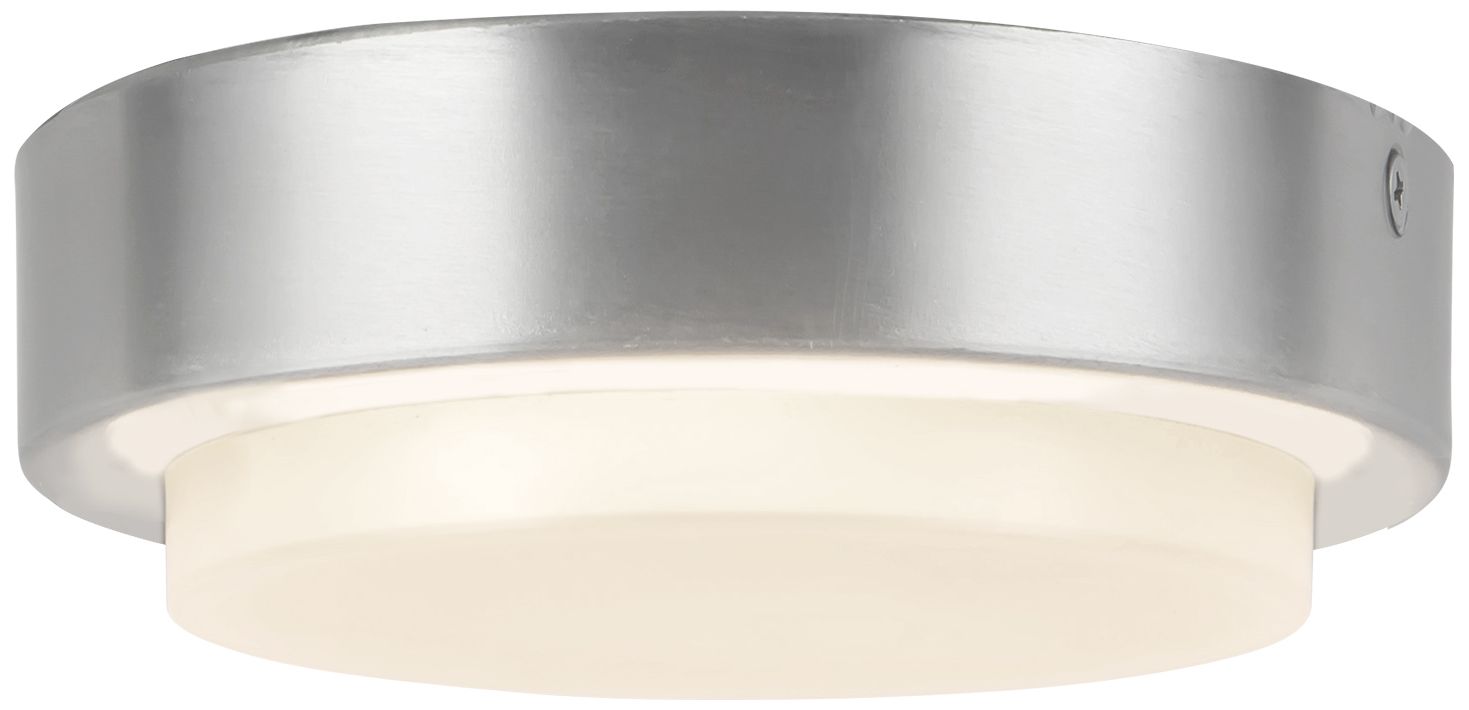 Bailey 5-in Brushed Nickel dimmable LED Outdoor Ceiling Light