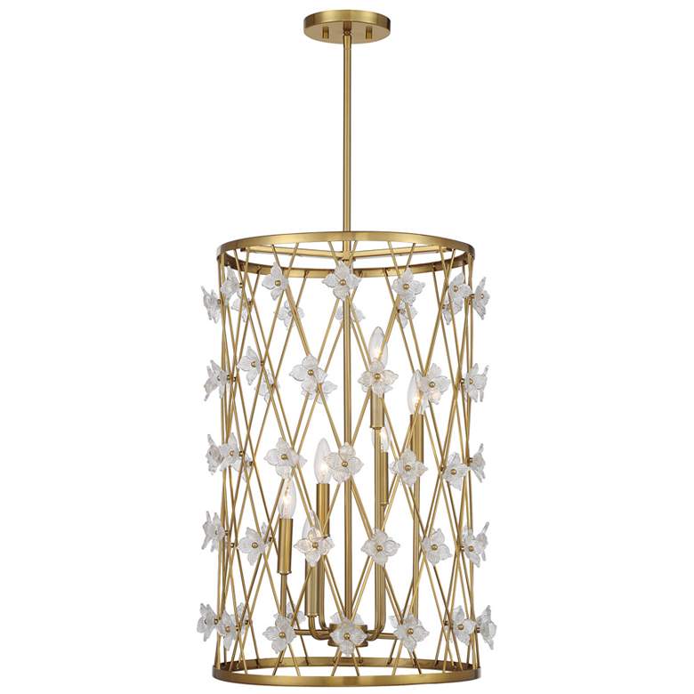 Image 1 Bailey 6-Light Pendant in Warm Brass