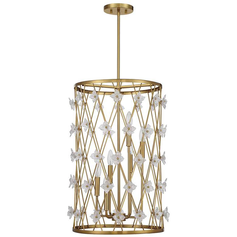 Image 2 Bailey 6-Light Pendant in Warm Brass more views