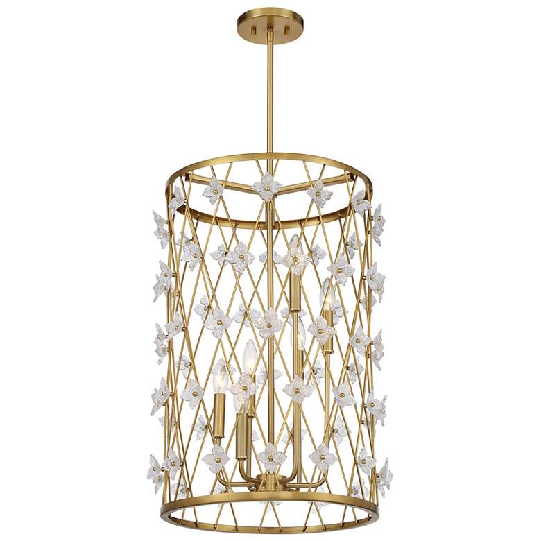 Image 3 Bailey 6-Light Pendant in Warm Brass more views