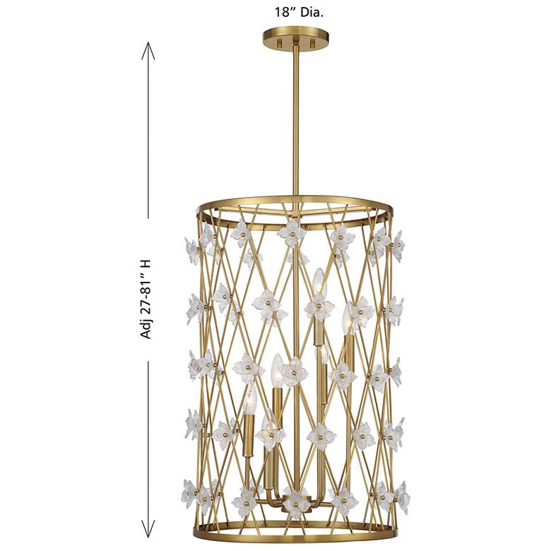 Image 6 Bailey 6-Light Pendant in Warm Brass more views