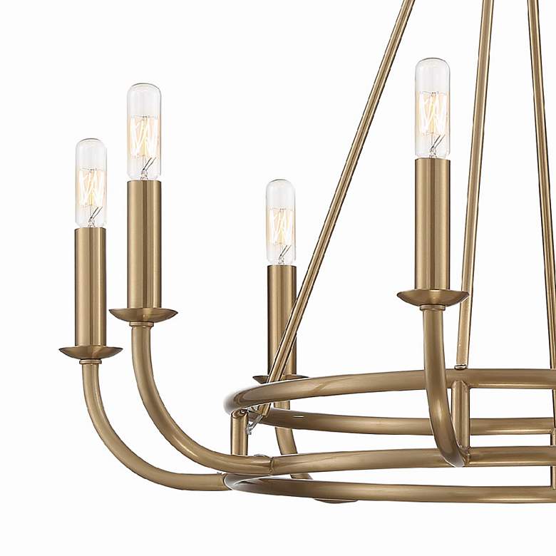 Image 3 Bailey 8 Light Aged Brass Chandelier more views