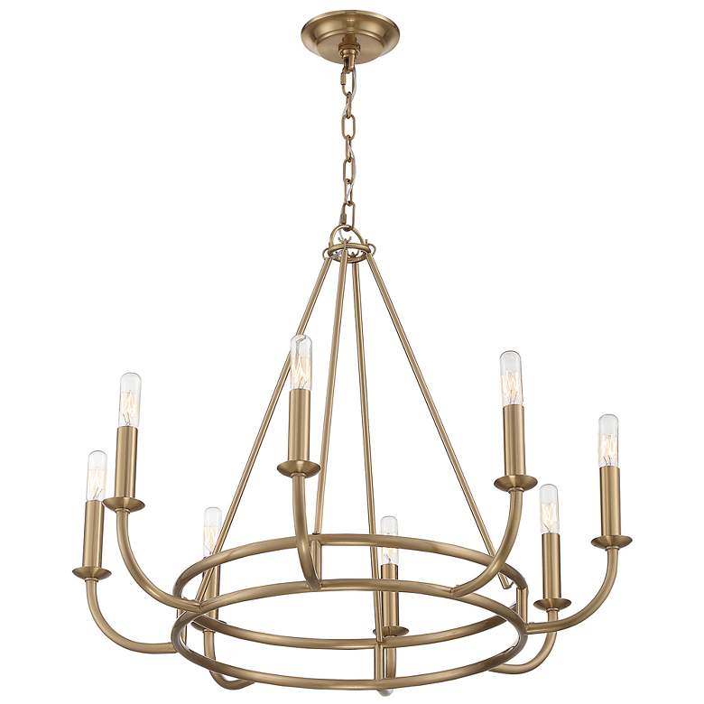 Image 5 Bailey 8 Light Aged Brass Chandelier more views