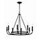 Bailey 8 Light Matte Black Chandelier