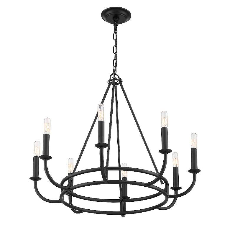 Image 3 Bailey 8 Light Matte Black Chandelier more views