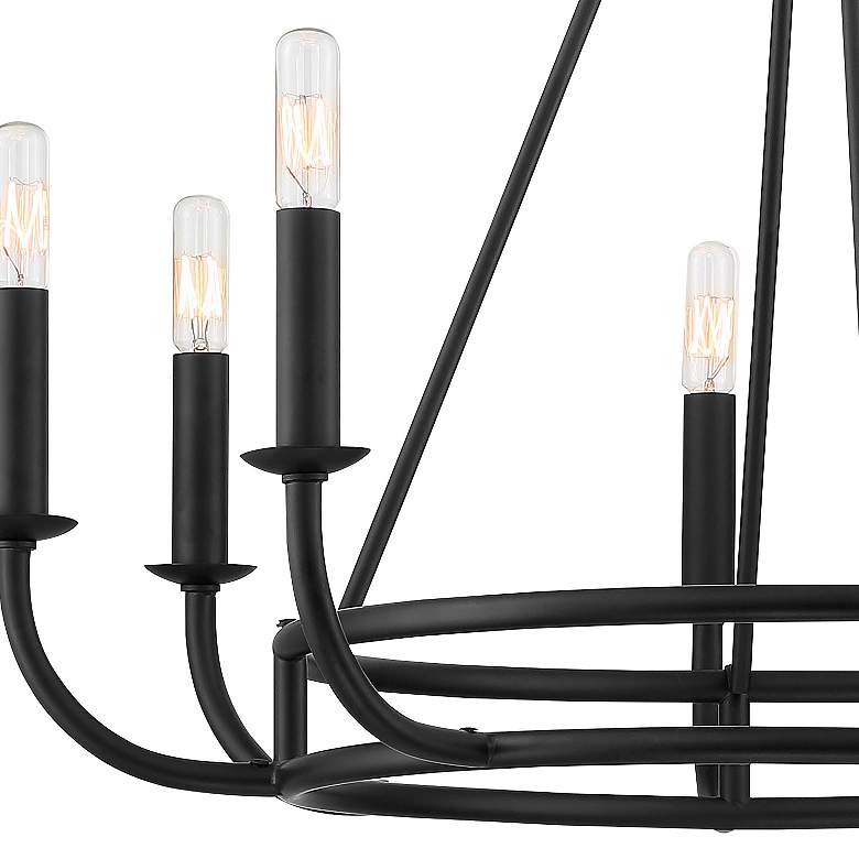 Image 4 Bailey 8 Light Matte Black Chandelier more views