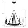 Bailey 8 Light Matte Black Chandelier