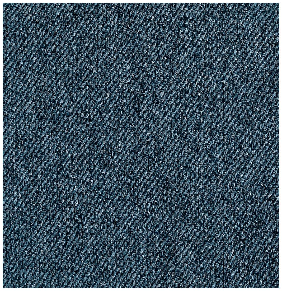Bailey Mid-Century Modern Upholstered Ottoman in Blue with Black Feet